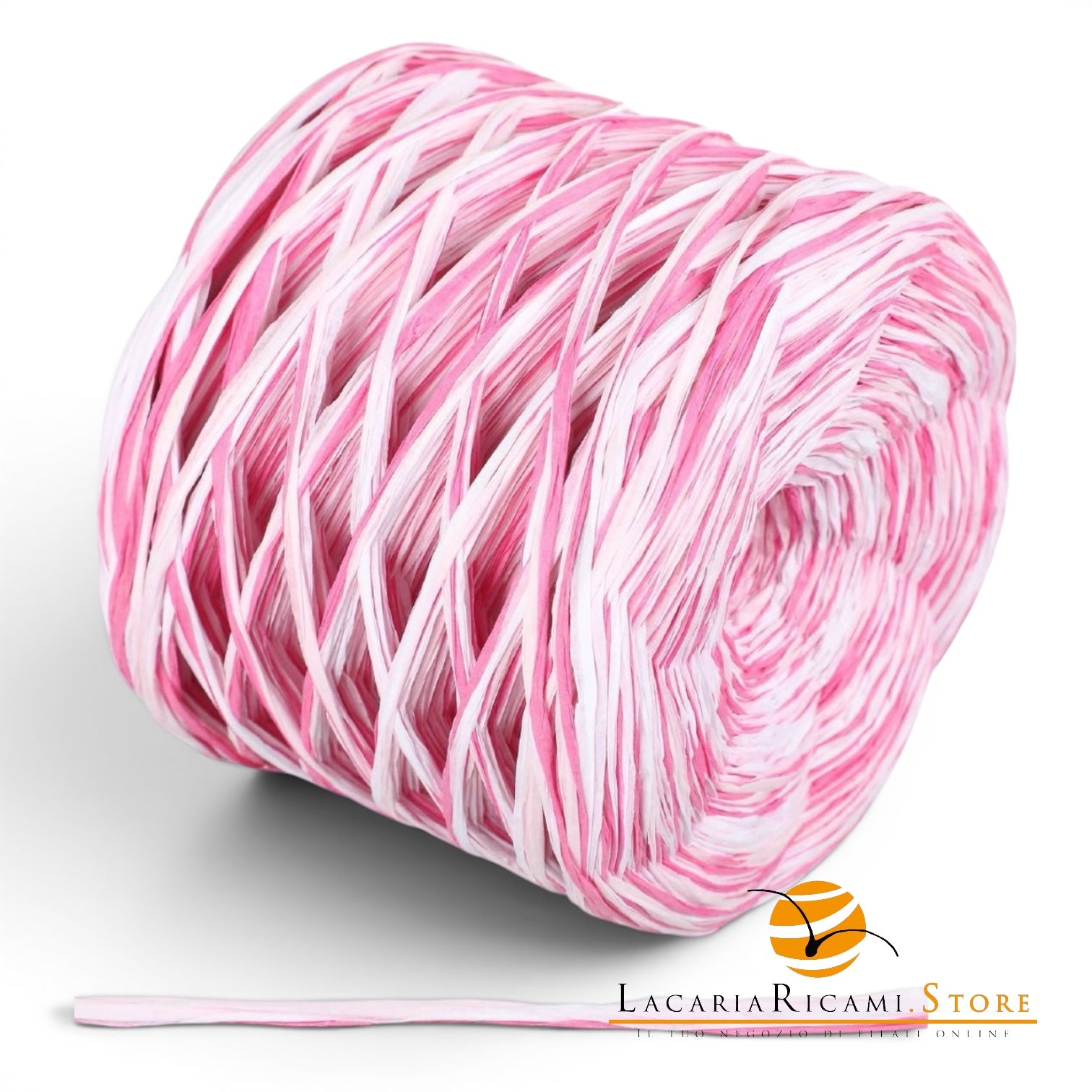 Rafia NATURALE - LacariaRicami.Store - Colore: 86 - MIX COLOR ROSA - by LacariaRicami.Store