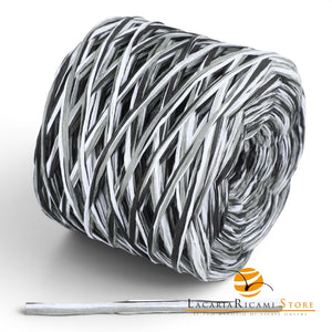 Rafia NATURALE - LacariaRicami.Store - Colore: 89 - MIX COLOR GRIGIO - by LacariaRicami.Store