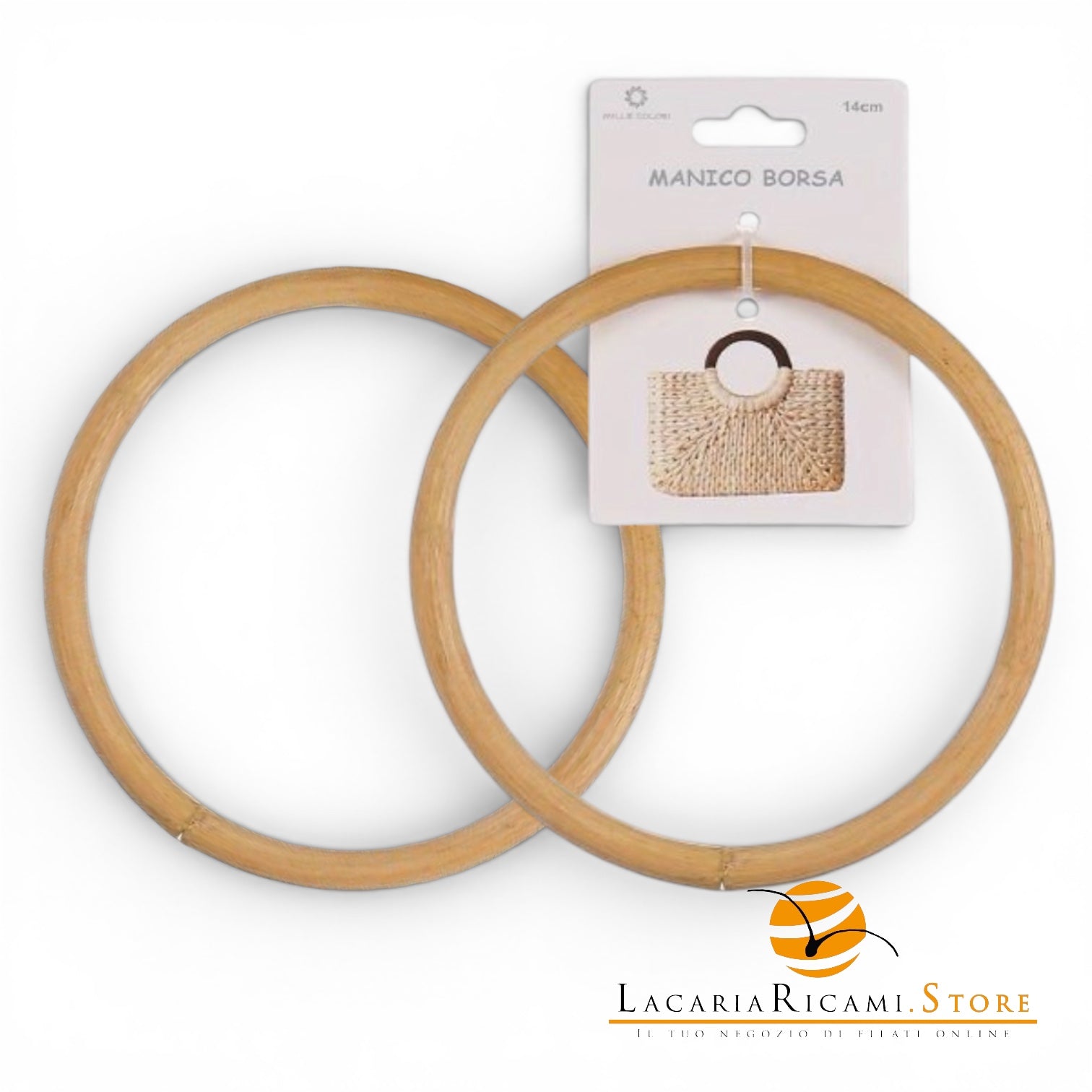 MANICI in Rattan - Colore: 14 Cm - NATURALE - by LacariaRicami.Store