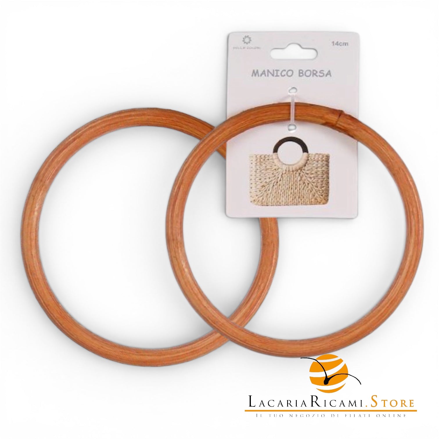 MANICI in Rattan - Colore: 14 Cm - NOCE - by LacariaRicami.Store