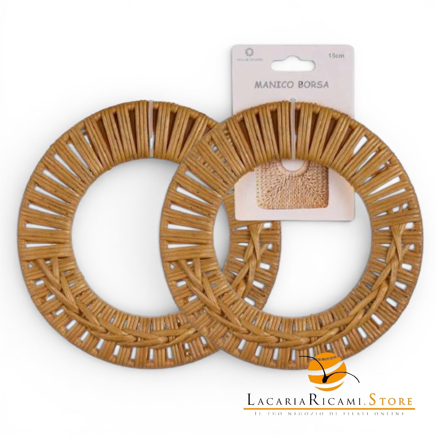MANICI in Rattan - Colore: 15 Cm - NATURALE - by LacariaRicami.Store