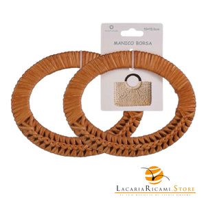 MANICI in Rattan - Colore: 15x12 Cm - NOCE - by LacariaRicami.Store