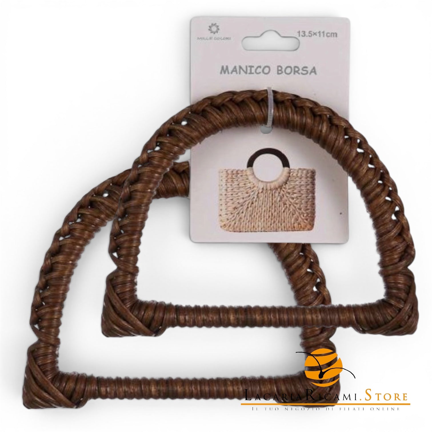 MANICI in Rattan - Colore: 13,5x11 Cm - CASTORO - by LacariaRicami.Store
