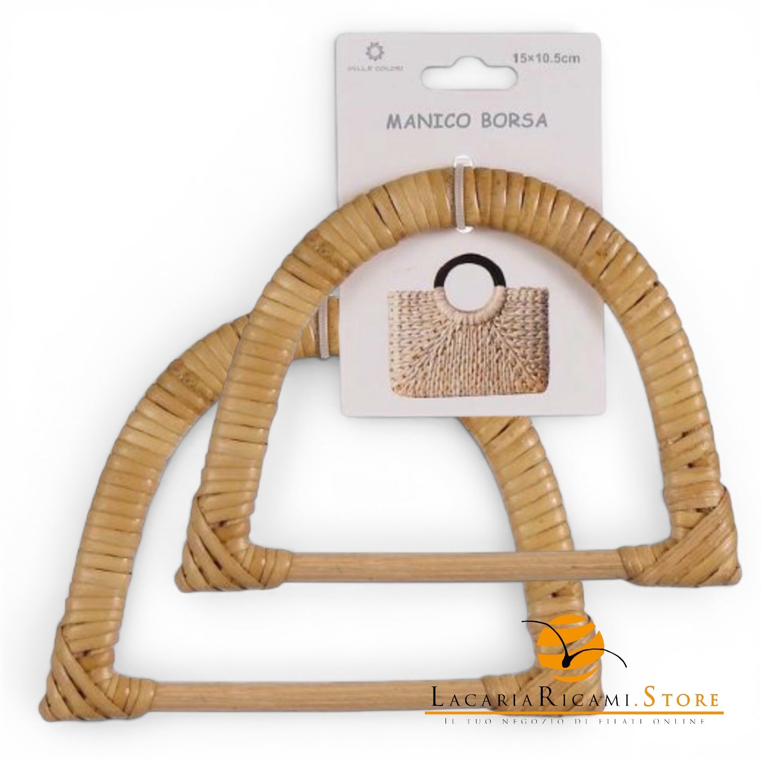 MANICI in Rattan - Colore: 15x10,5 Cm - NATURALE - by LacariaRicami.Store