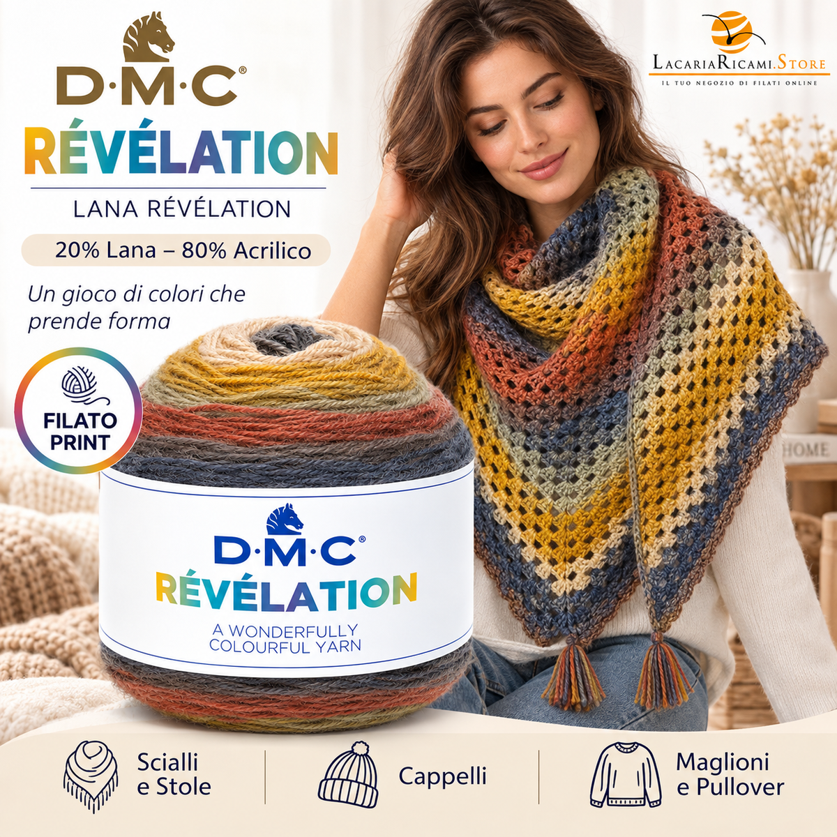 Lana Révélation - DMC - Colore: - by LacariaRicami.Store