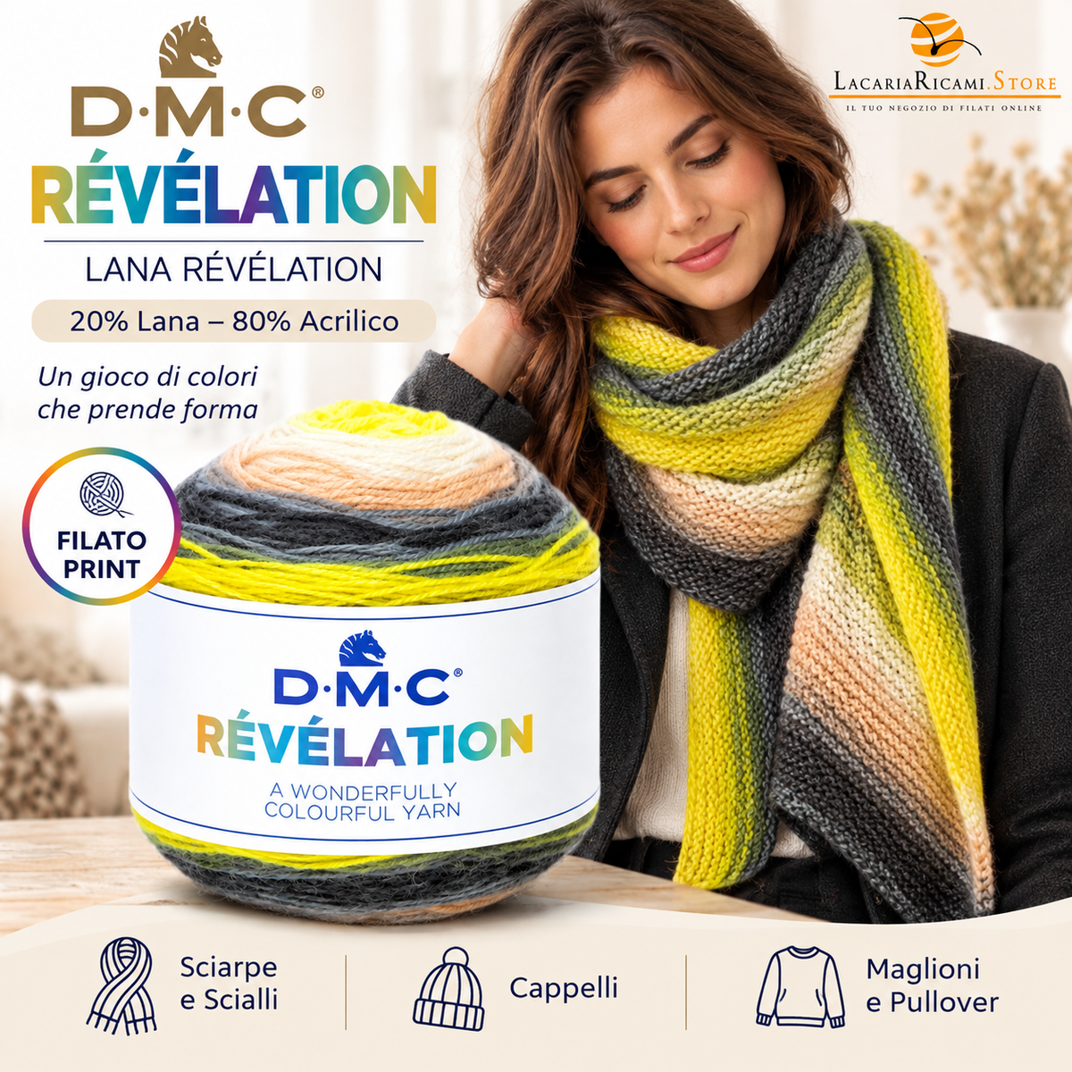 Lana Révélation - DMC - Colore: - by LacariaRicami.Store