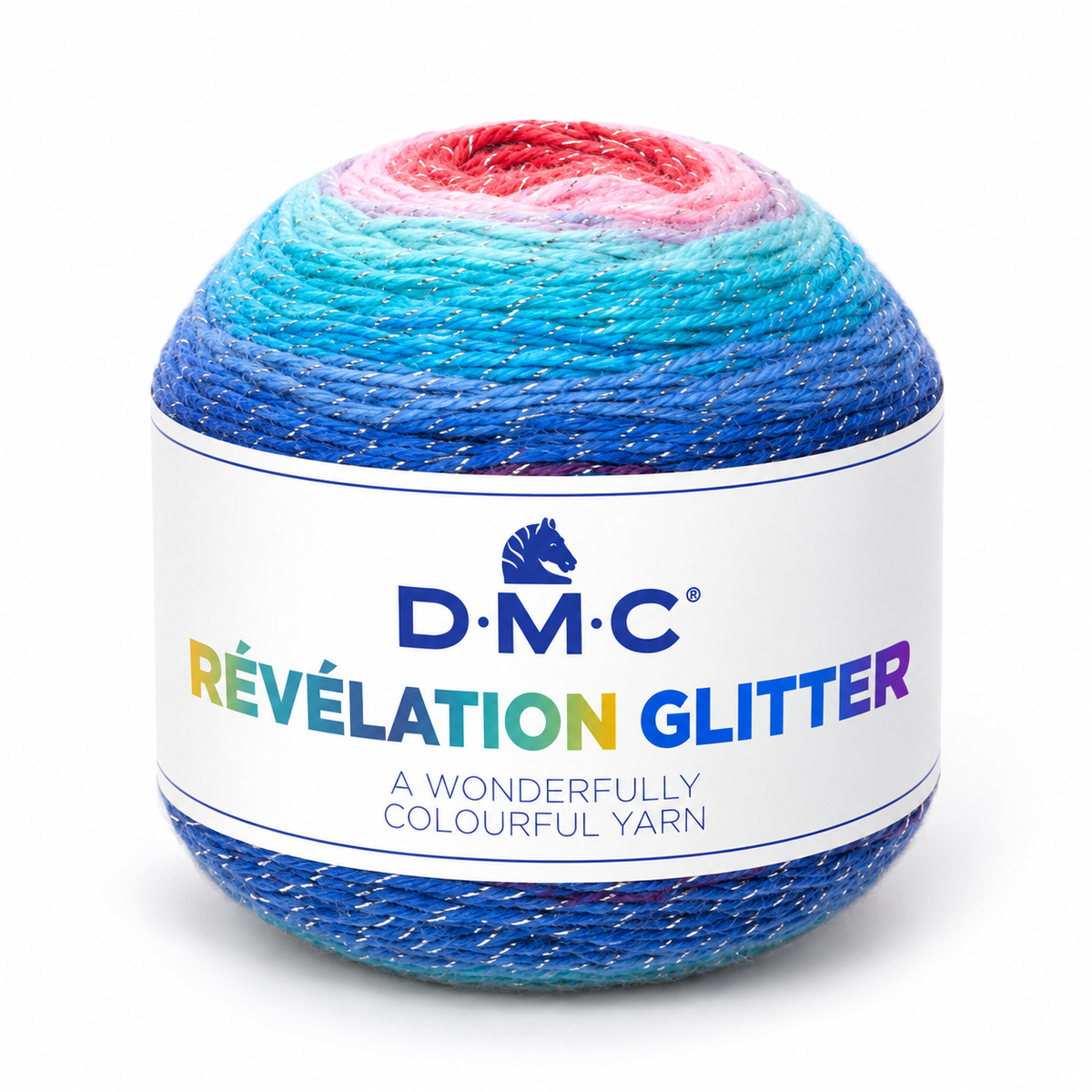 Lana Révélation GLITTER - DMC - Colore: 501 - BLU ROSA - by LacariaRicami.Store