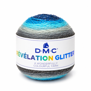 Lana Révélation GLITTER - DMC - Colore: 506 - BLU AZZURRO GRIGIO - by LacariaRicami.Store