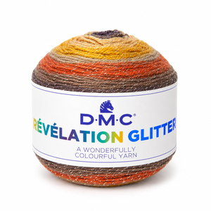 Lana Révélation GLITTER - DMC - Colore: 507 - GIALLO ARANCIO MARRONE - by LacariaRicami.Store