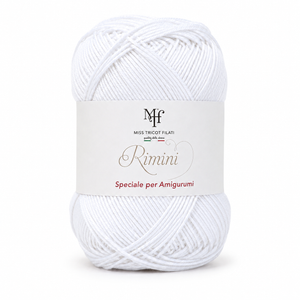 Cotone RIMINI - Miss Tricot Filati - Colore: 01 - BIANCO - by LacariaRicami.Store