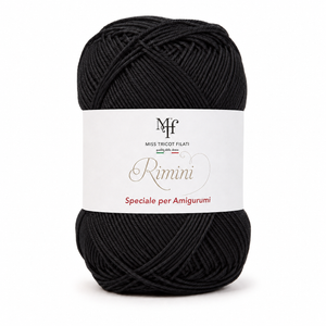 Cotone RIMINI - Miss Tricot Filati - Colore: 196 - NERO - by LacariaRicami.Store