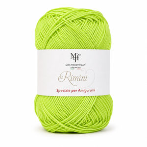 Cotone RIMINI - Miss Tricot Filati - Colore: 287 - VERDE ACIDO - by LacariaRicami.Store