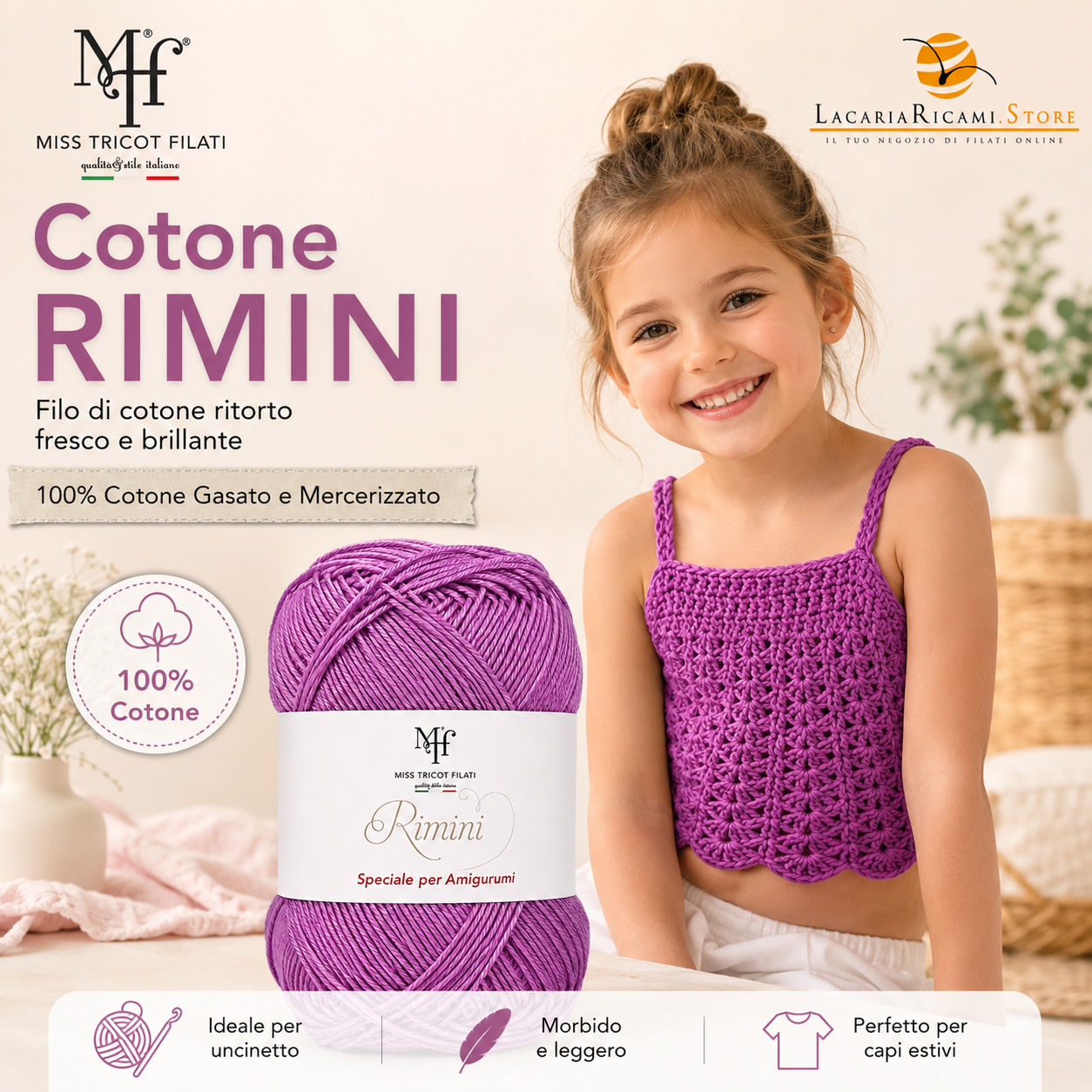 Cotone RIMINI - Miss Tricot Filati - Colore: - by LacariaRicami.Store