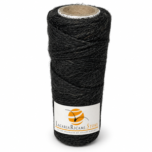 ROCCHE Juta Naturale - LacariaRicami.Store - Colore: 03 - NERO - by LacariaRicami.Store
