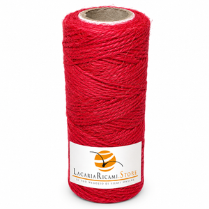 ROCCHE Juta Naturale - LacariaRicami.Store - Colore: 06 - ROSSO FRAGOLA - by LacariaRicami.Store