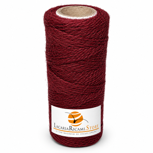 ROCCHE Juta Naturale - LacariaRicami.Store - Colore: 08 - BORDEAUX - by LacariaRicami.Store