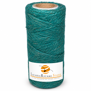 ROCCHE Juta Naturale - LacariaRicami.Store - Colore: 16 - VERDE MARE - by LacariaRicami.Store