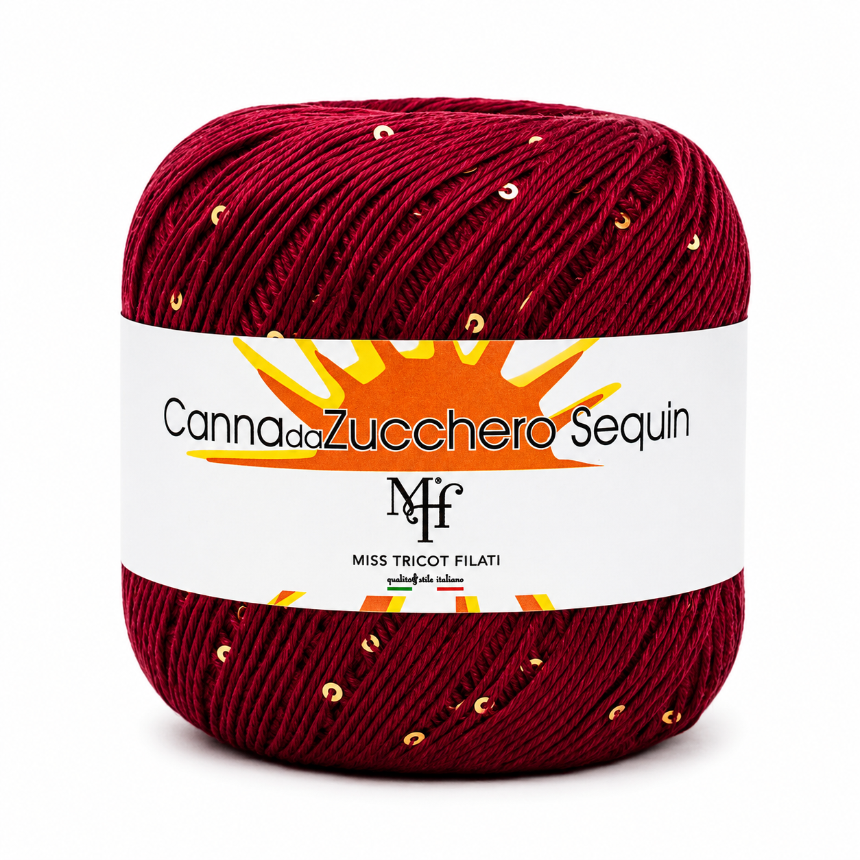 Viscosa CANNA DA ZUCCHERO SEQUIN - Miss Tricot Filati - Colore: 006 - BORDÒ - by LacariaRicami.Store