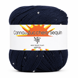 Viscosa CANNA DA ZUCCHERO SEQUIN - Miss Tricot Filati - Colore: 013 - BLU - by LacariaRicami.Store