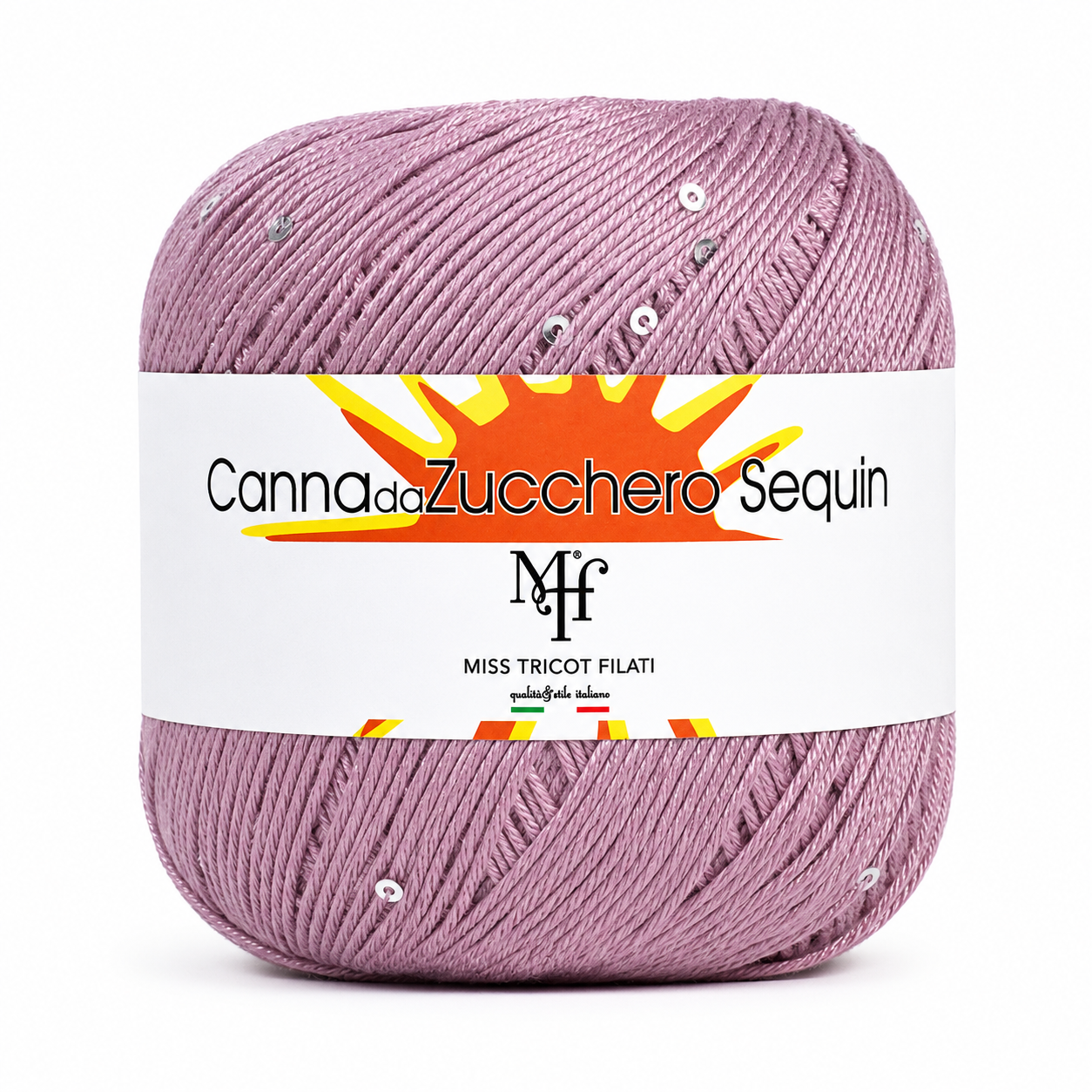 Viscosa CANNA DA ZUCCHERO SEQUIN - Miss Tricot Filati - Colore: 015 - ROSA ANTICO - by LacariaRicami.Store