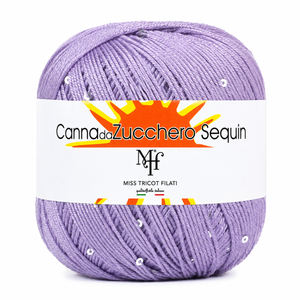 Viscosa CANNA DA ZUCCHERO SEQUIN - Miss Tricot Filati - Colore: 016 - GLICINE - by LacariaRicami.Store