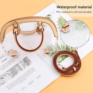 BORSA a tracolla trasparente in PVC impermeabile | Irresistibile - - LacariaRicami.Store
