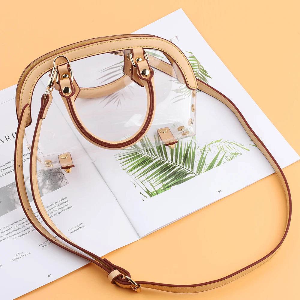BORSA a tracolla trasparente in PVC impermeabile | Irresistibile - - LacariaRicami.Store