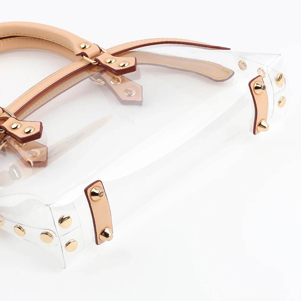 BORSA a tracolla trasparente in PVC impermeabile | Irresistibile - - LacariaRicami.Store