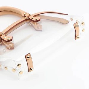 BORSA a tracolla trasparente in PVC impermeabile | Irresistibile - - LacariaRicami.Store