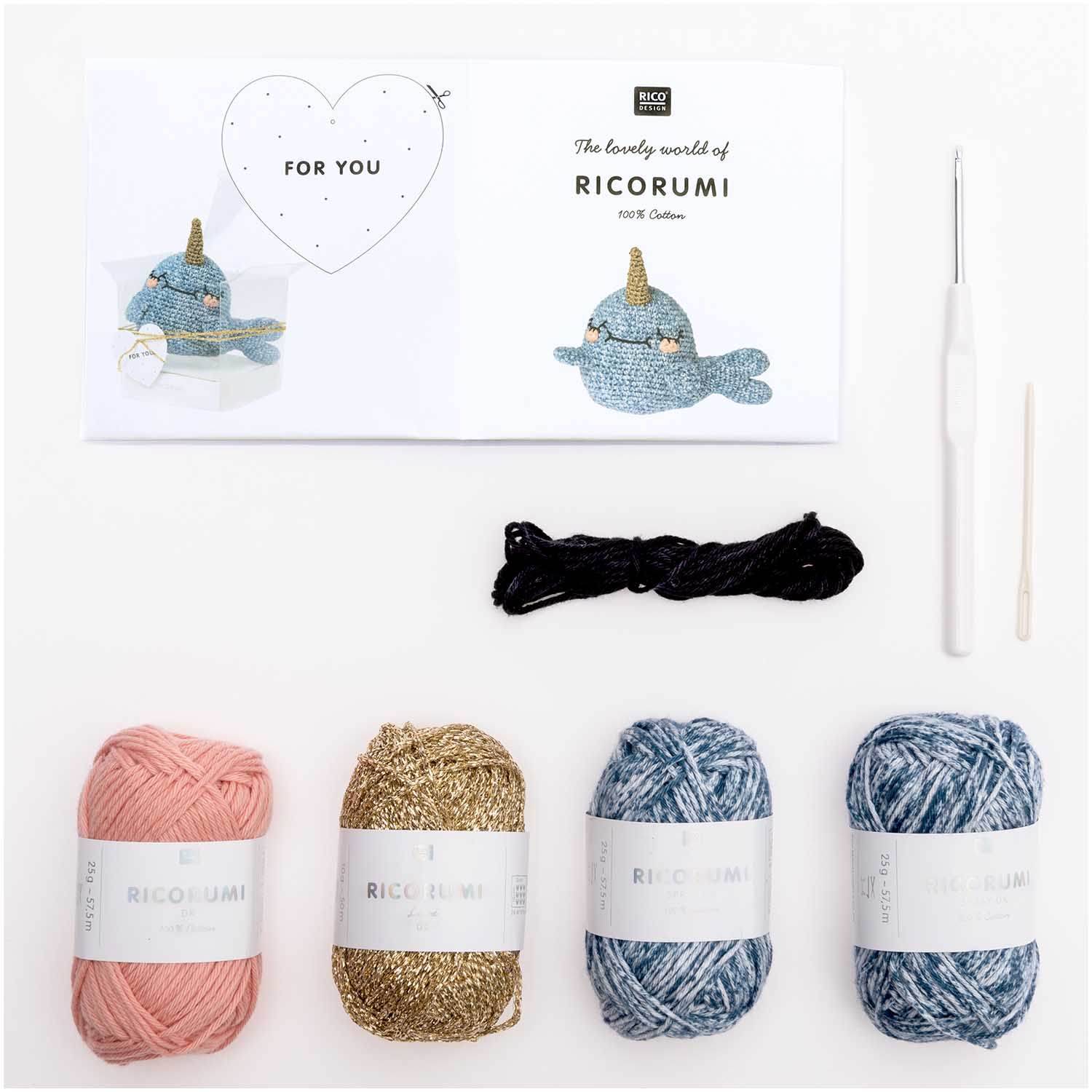 Set Ricorumi Narwhal - Rico Design | Meraviglioso - - LacariaRicami.Store