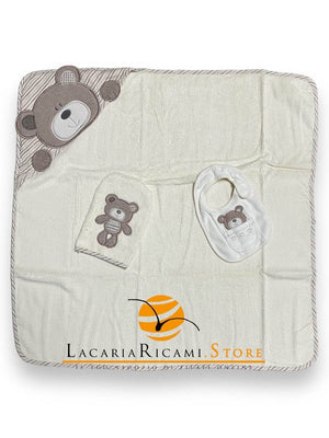 SET REGALO Nascita Natural 3 Pezzi - - LacariaRicami.Store