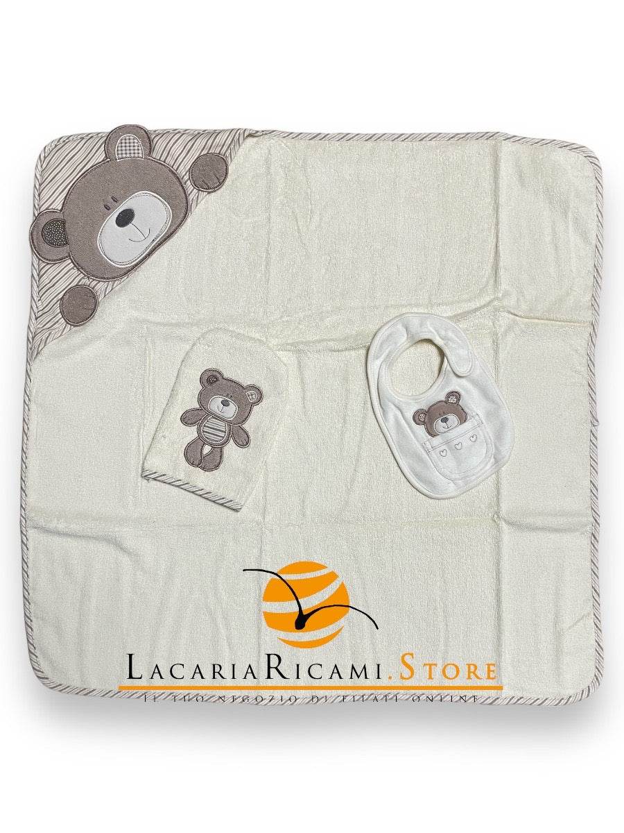 SET REGALO Nascita Natural 3 Pezzi - - LacariaRicami.Store