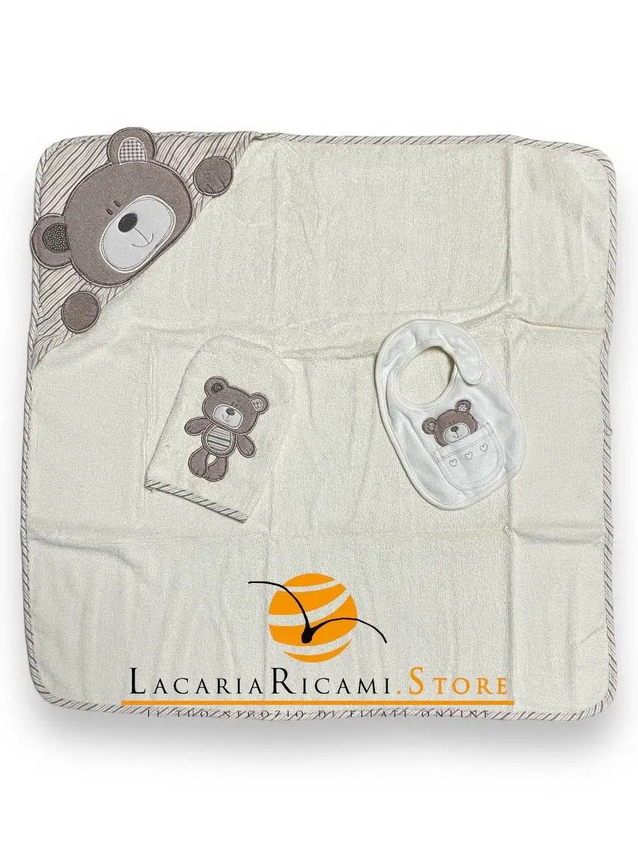 SET REGALO Nascita Natural 3 Pezzi - - LacariaRicami.Store