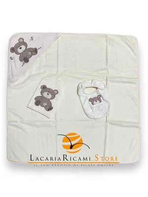 SET REGALO Nascita Natural 3 Pezzi - - LacariaRicami.Store