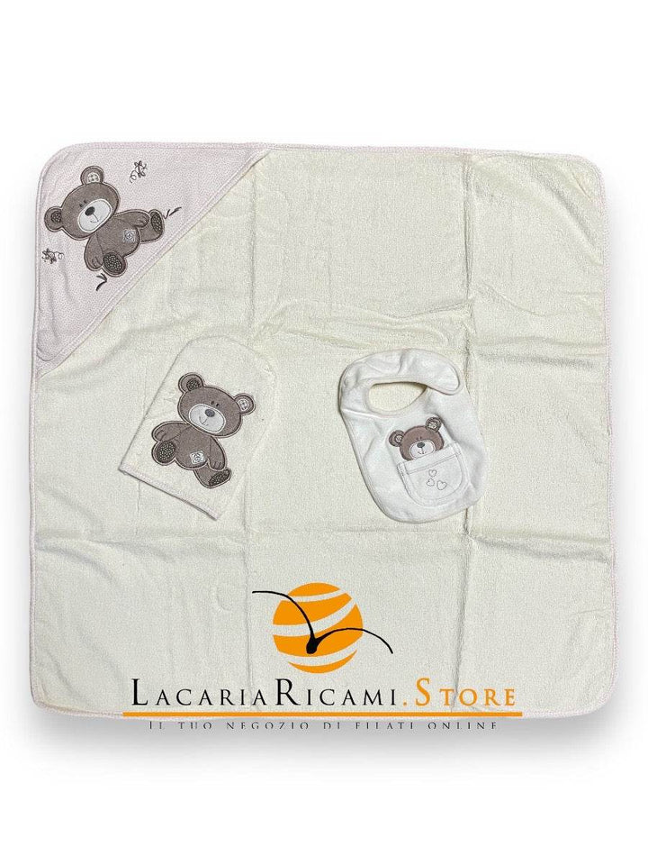 SET REGALO Nascita Natural 3 Pezzi - - LacariaRicami.Store