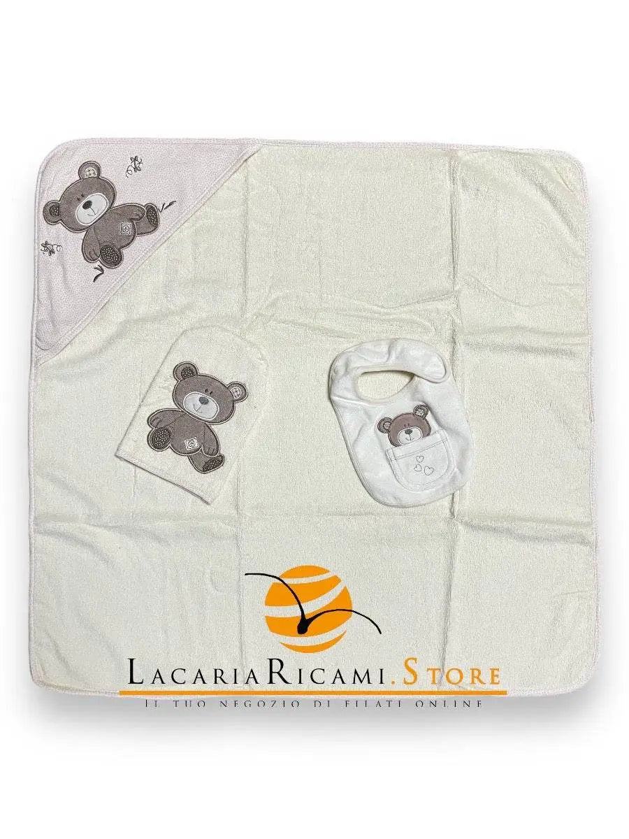 SET REGALO Nascita Natural 3 Pezzi - - LacariaRicami.Store