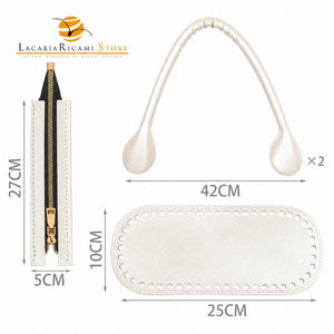 KIT Per Borse - 4 Pezzi - Colore: 25x10Cm - PERLA - by LacariaRicami.Store