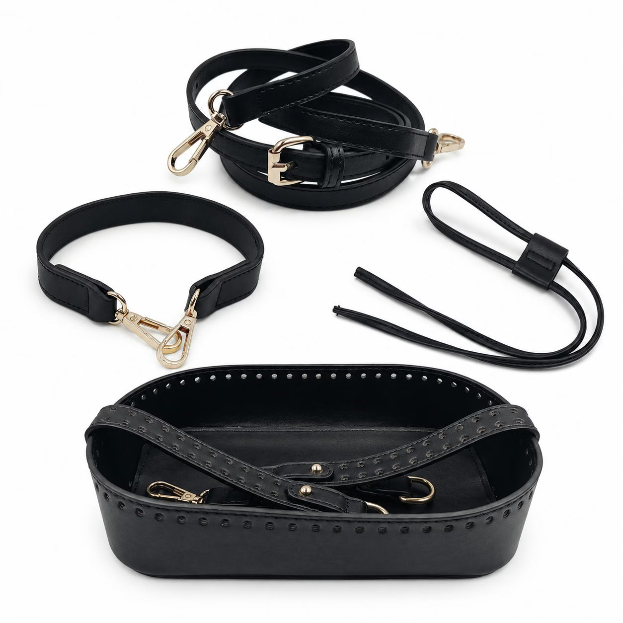 SET Borsa a Secchiello - MAS Srl - Colore: NERO - by LacariaRicami.Store