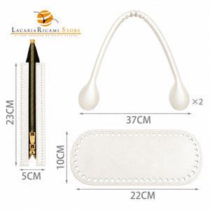 KIT Per Borse - 4 Pezzi - Colore: 22x10Cm - PERLA - by LacariaRicami.Store