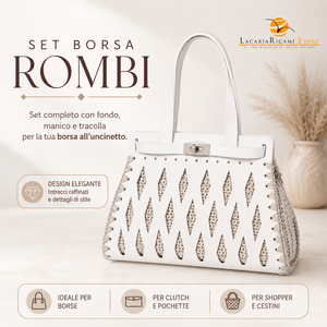 SET BORSA Rombi - MAS Srl - Colore: - by LacariaRicami.Store