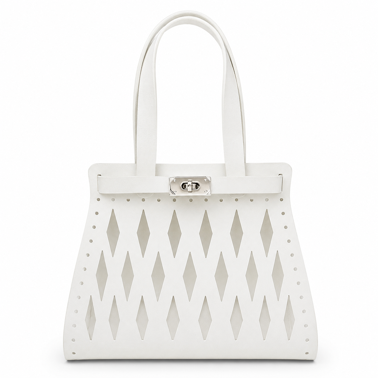 SET BORSA Rombi - MAS Srl - Colore: BIANCO - by LacariaRicami.Store