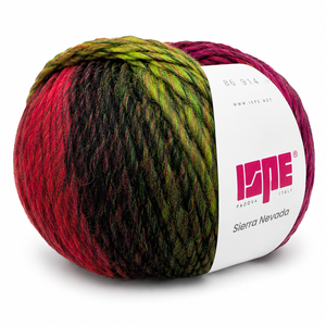 Lana SIERRA NEVADA - ISPE - Colore: 86 - VERDE BORDÓ MIX SFUMATO - by LacariaRicami.Store