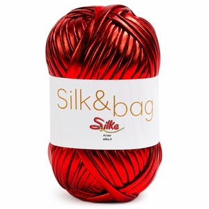 Fettuccia SILK&BAG - Silke - Colore: 0023M - ROSSO - by LacariaRicami.Store