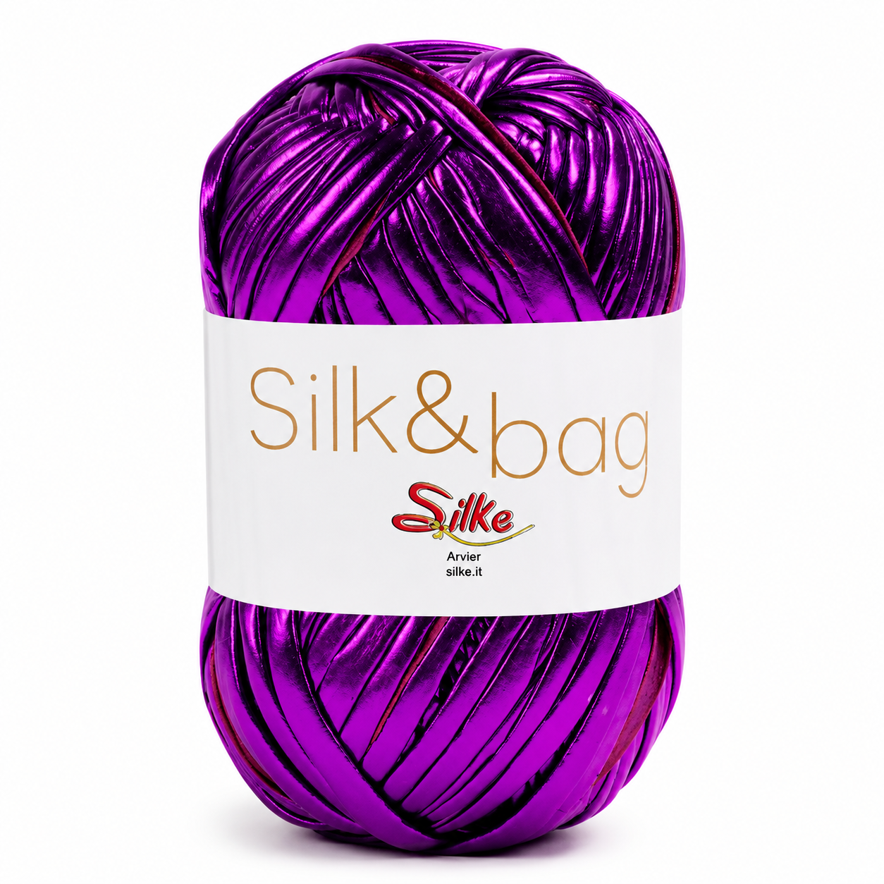 Fettuccia SILK&BAG - Silke - Colore: 0025M - VIOLA - by LacariaRicami.Store