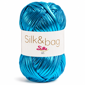 Fettuccia SILK&BAG - Silke - Colore: 0029M - TURCHESE - by LacariaRicami.Store