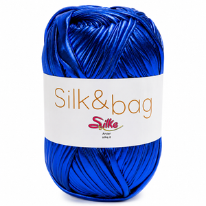 Fettuccia SILK&BAG - Silke - Colore: 0030M - BLU ROYAL - by LacariaRicami.Store