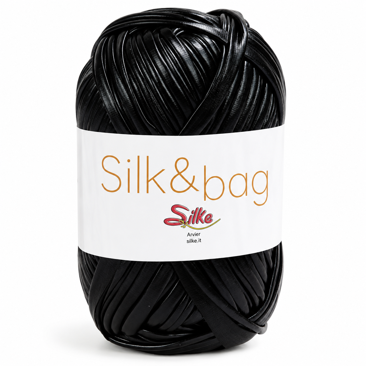 Fettuccia SILK&BAG - Silke - Colore: 0032M - NERO - by LacariaRicami.Store