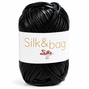Fettuccia SILK&BAG - Silke - Colore: 0032M - NERO - by LacariaRicami.Store