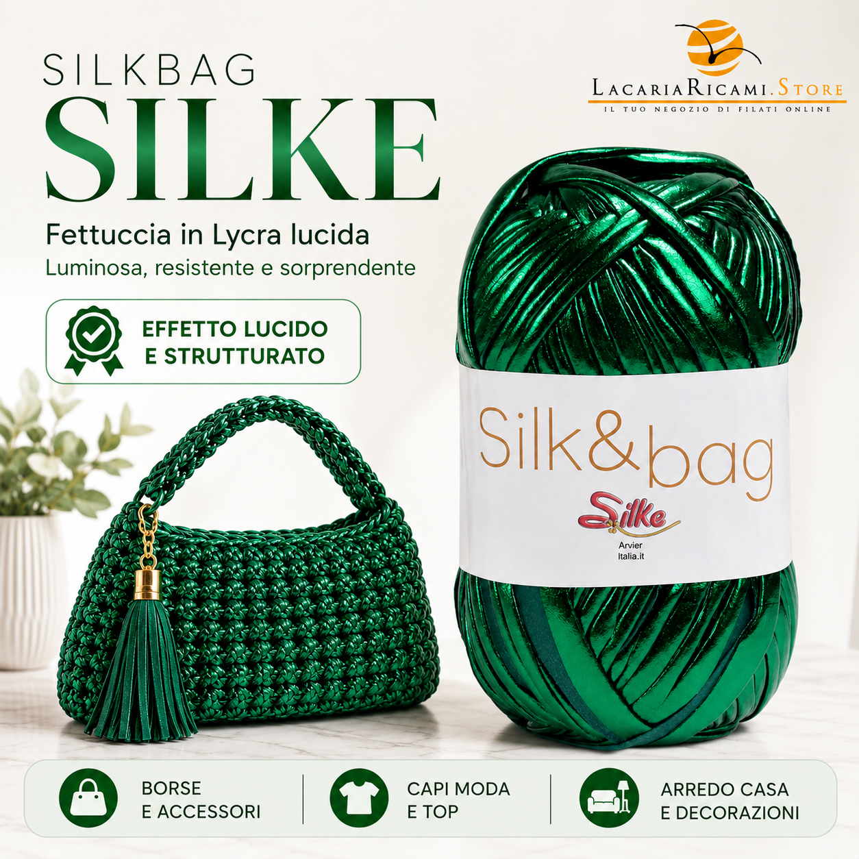 Fettuccia SILK&BAG - Silke - Colore: - by LacariaRicami.Store