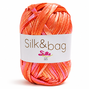 Fettuccia SILK&BAG MADREPERLA - Silke - Colore: 0009 - ALBICOCCA MADREPERLA - by LacariaRicami.Store